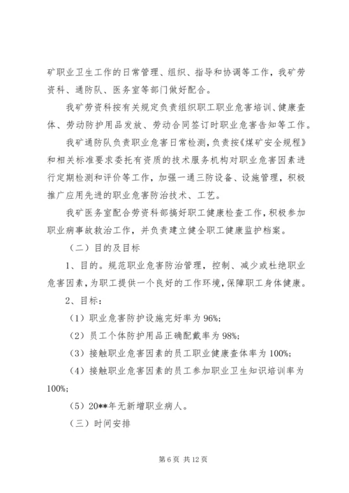 职业病防治工作计划和实施方案 (2).docx