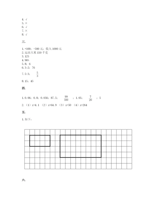 河南省平顶山市六年级下册数学期末考试试卷及完整答案.docx