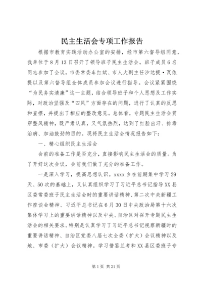 民主生活会专项工作报告 (2).docx