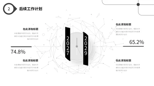 极简黑白点线年终工作总结述职报告工作汇报PPT