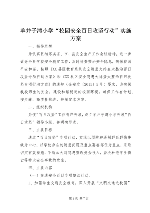 羊井子湾小学“校园安全百日攻坚行动”实施方案.docx