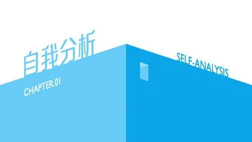 蓝白几何简约风职业规划书