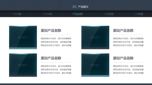 高端大气欧美风商业计划书ppt模板