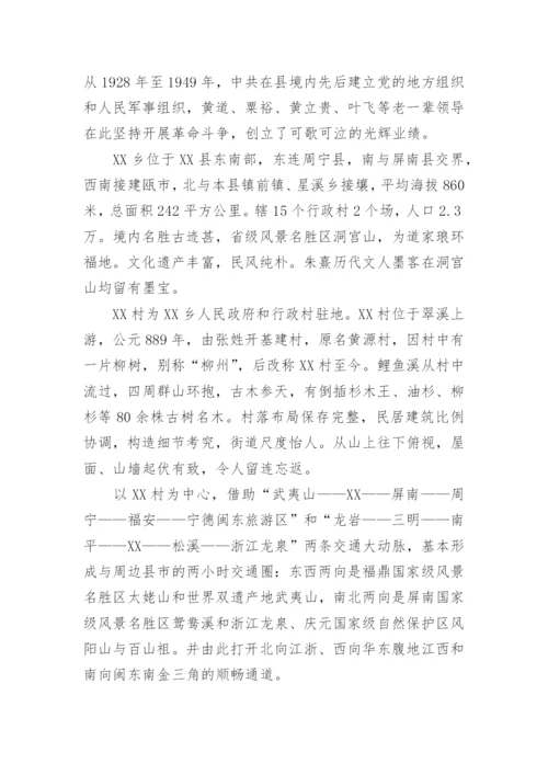 美丽乡村可行性研究报告.docx