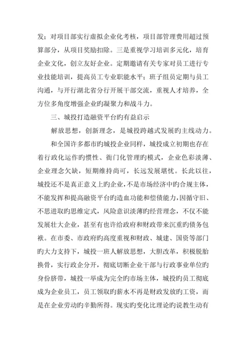 市城建融资平台发展情况调研报告.docx