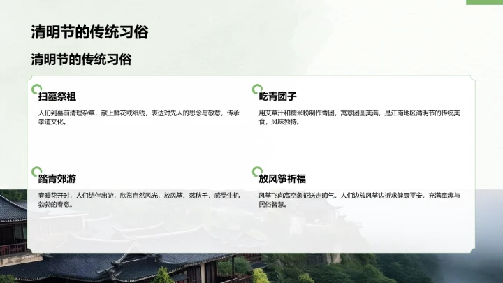 清明节传统文化PPT模板
