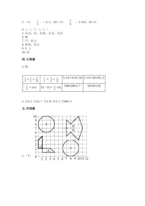 2022六年级上册数学期末考试试卷附答案【满分必刷】.docx