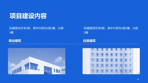蓝色商务现代建筑行业商业计划书PPT
