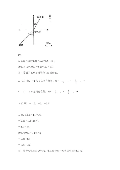 河北省【小升初】2023年小升初数学试卷1套.docx