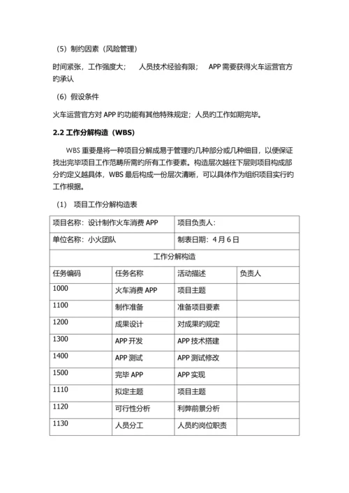 火车掌上餐厅-项目管理案例.docx