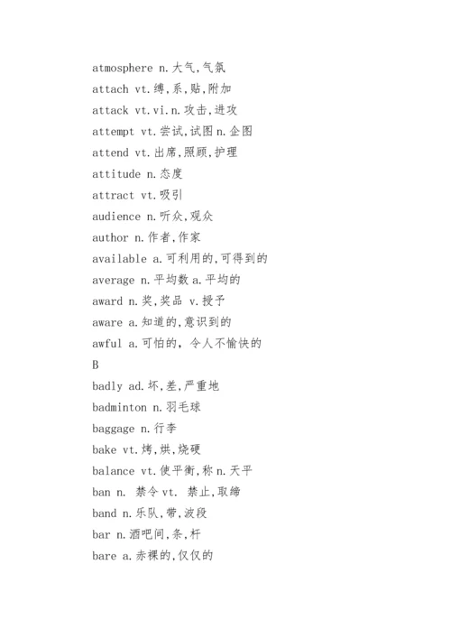 2022高考英语985个考试大纲核心词汇(建议收藏).docx
