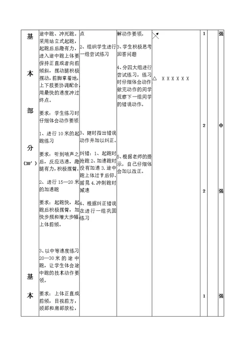 五年级50米快速跑教案[4]