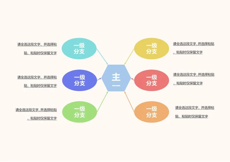 思维导图-卡通色色简约双向思维导图