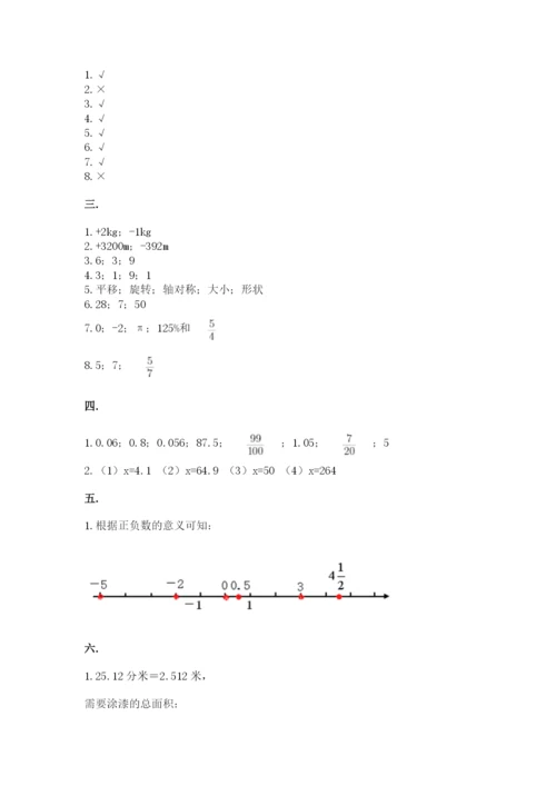 六年级毕业班数学期末考试试卷带精品答案.docx