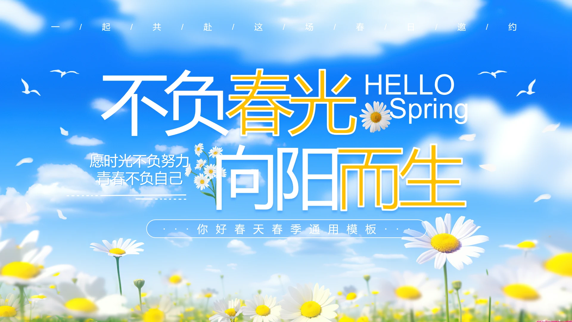 你好春天春季春日主题活动策划方案通用PPT模版