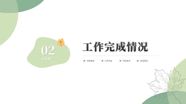 清新简约花卉工作汇报工作总结工作报告述职ppt模板