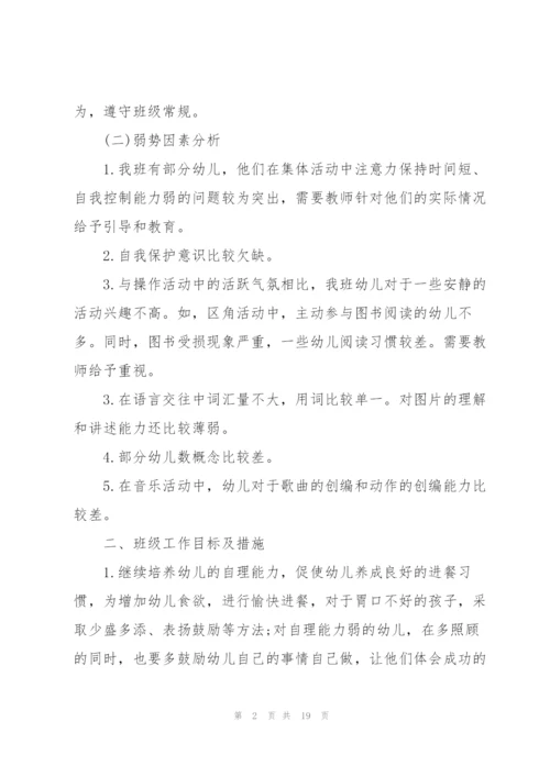 中班班主任工作计划.docx