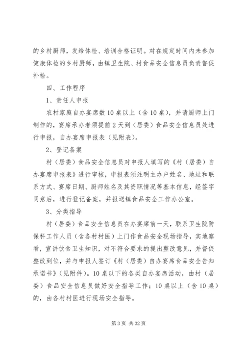 五马卫生监督协管站农村自办宴席监督管方案.docx