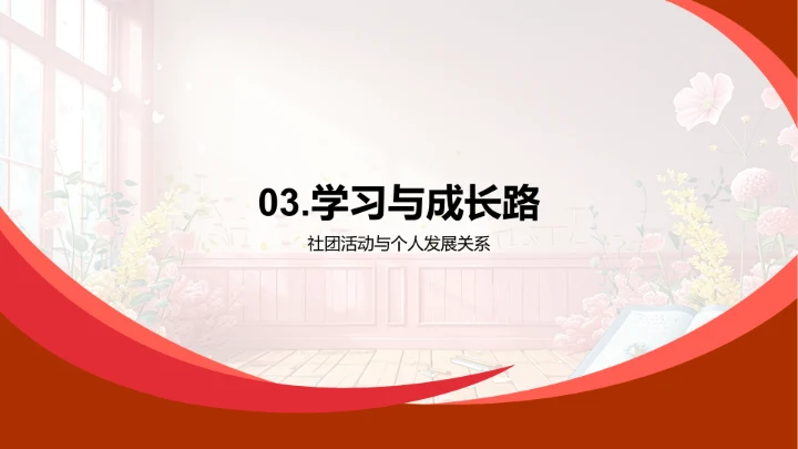 社团成员成长指导PPT模板