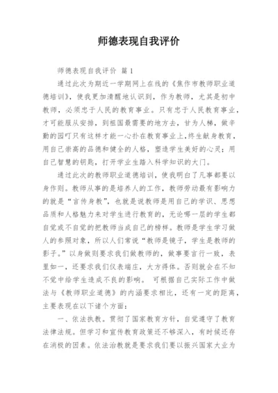 师德表现自我评价.docx