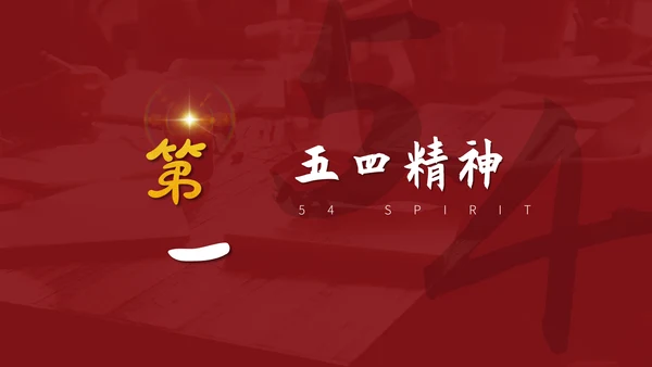 新青年耀青春五四青年节通用PPT模板