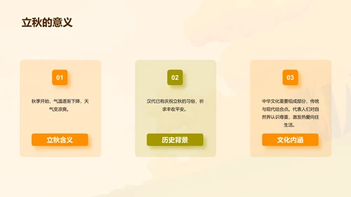 橙色插画小学生立秋课题培训课件PPT模板