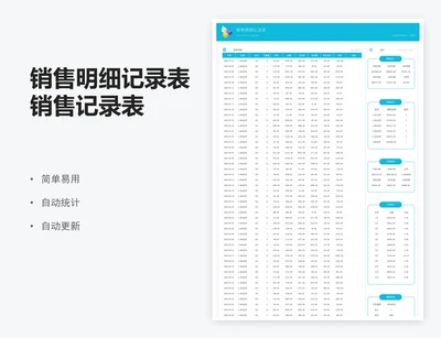 销售明细记录表 销售记录表