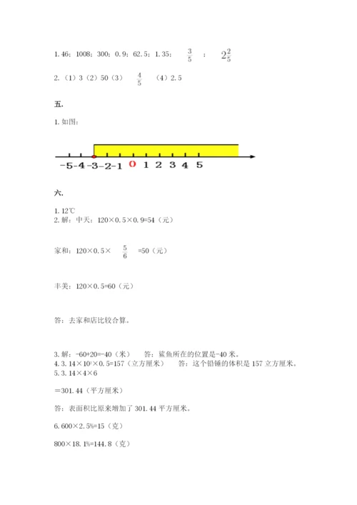 青岛版数学小升初模拟试卷附答案【黄金题型】.docx