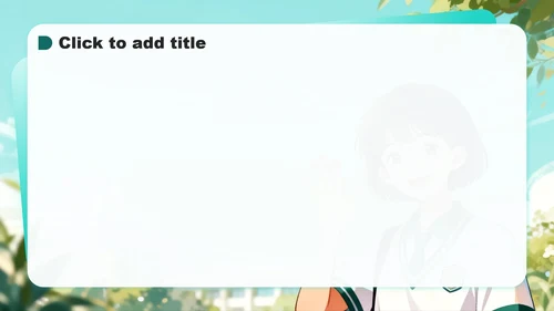 绿色清新卡通风学生会自我介绍PPT主题模板