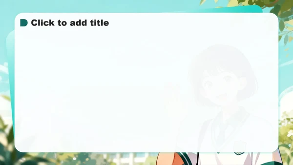 绿色清新卡通风学生会自我介绍PPT主题模板