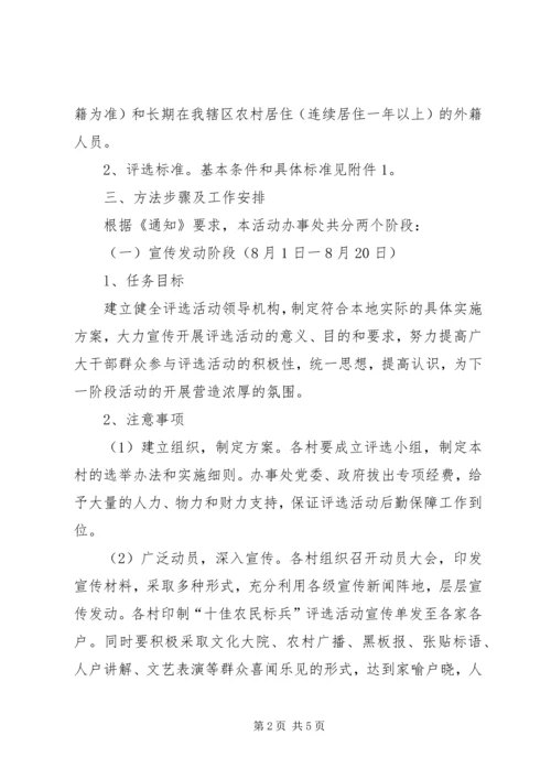 街道办事处评选十佳农民活动方案 (8).docx