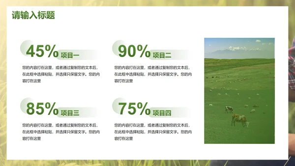 简约实景农民丰收佳节工作汇报PPT模板