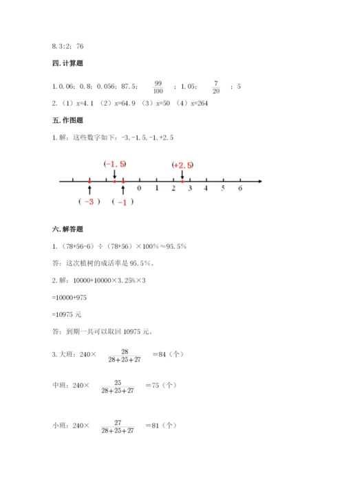 宝山区六年级下册数学期末测试卷精选.docx