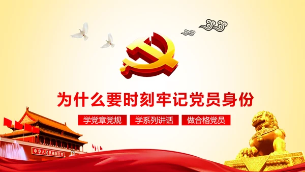 党员身份永远不能忘做合格党员学习教育PPT