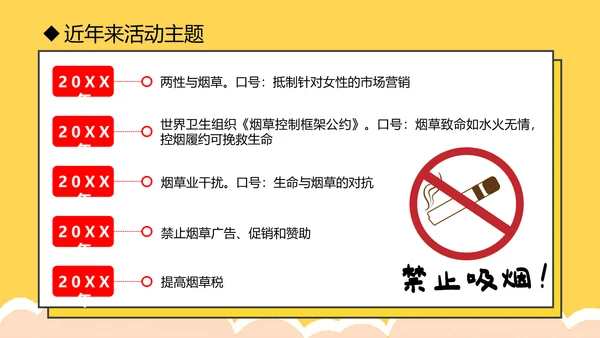 吸烟有害健康世界无烟日通用PPT模版
