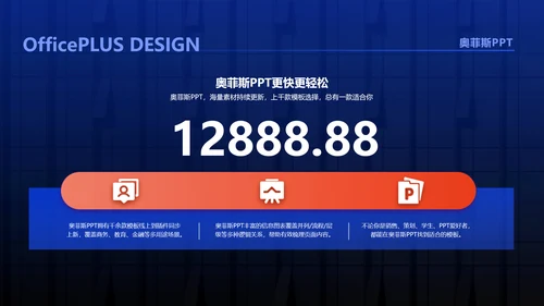 商务风通用蓝色科技风工作汇报PPT套装