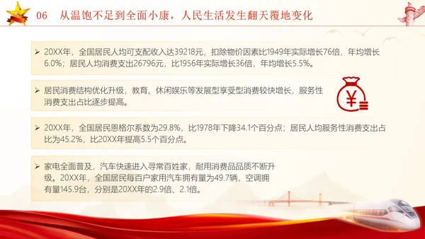 国庆节新中国史宣讲75年伟大成就党课ppt