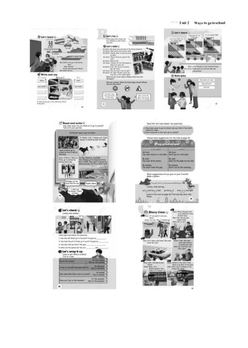 Unit 2 Ways to go to school 单元整体教学设计(表格式）