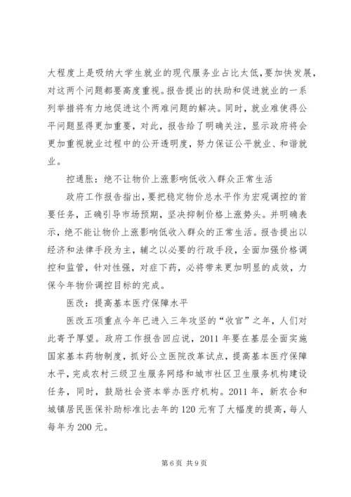 聚焦两会关注民生思想汇报3篇.docx