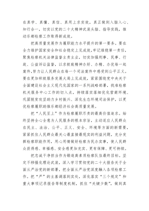 20230404：检察院系统学习党的二十大精神培训班心得体会汇编（3篇）.docx