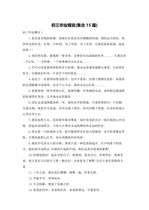 初三毕业赠言(集合15篇).docx