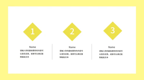 黄色小清新工作总结汇报PPT模板