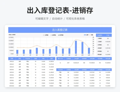 出入库登记表-进销存