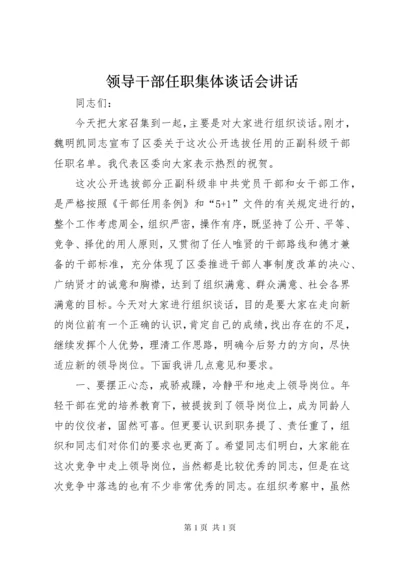 领导干部任职集体谈话会讲话.docx