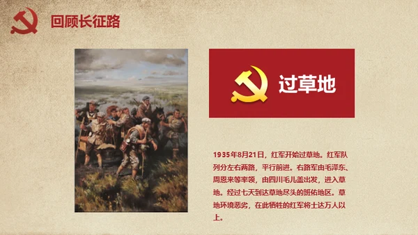长征胜利精神缅怀革命先烈通用PPT模板