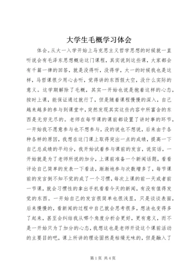 大学生毛概学习体会.docx