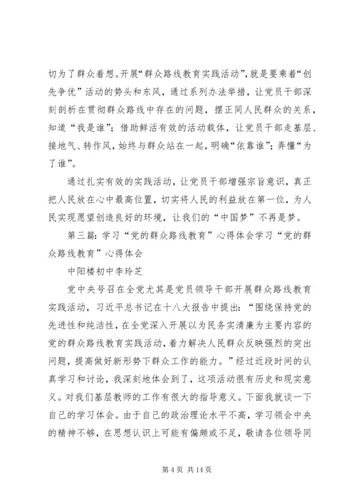 乡镇走党的群众路线教育学习心得体会.docx