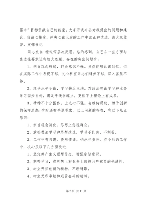 机关第二党支部关于召开专题组织生活会情况的报告 (11).docx