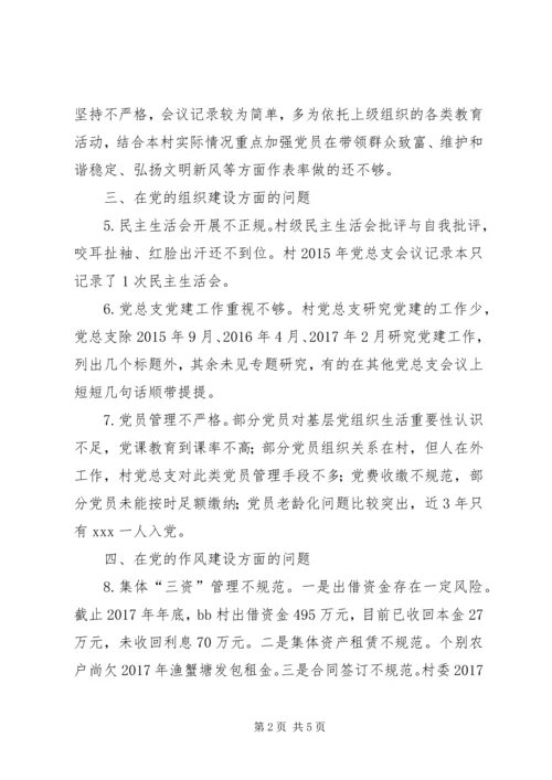 村级党建工作问题清单.docx