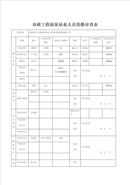 竣工统一验收用表培训资料